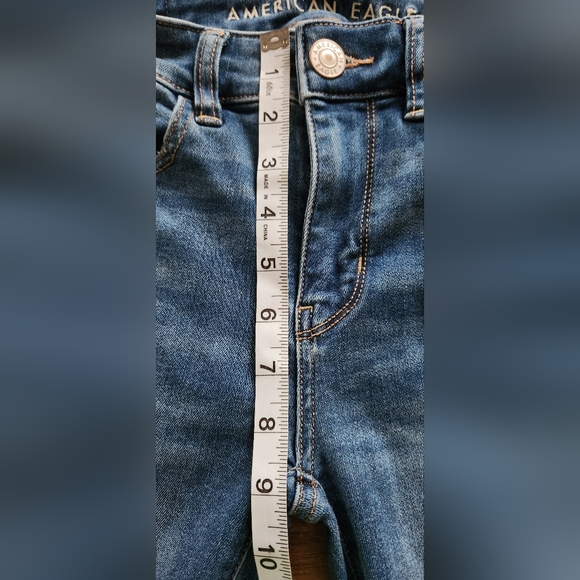American Eagle Next Level Stretch Super Hi Rise Jegging Womens Size 0  Blue - Picture 7 of 8